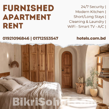 875 Sq ft Fully Furnished 2BHK for Rent – Bashundhara
